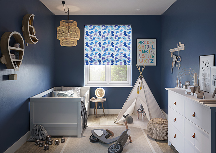 Roarsome, Blue - Roman Blind - Image 8